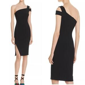 Likely Black One-Shoulder Midi Dress